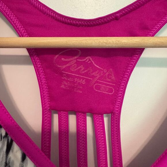 Gerry Athletic Tank Top Black Pink Built-In Bra Size S Women’s Workout Shirt - Picture 2 of 5